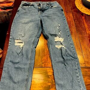 Old Navy, extra high-rise, sky- high straight jeans